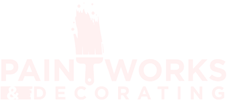 white paintworks and decorating logo