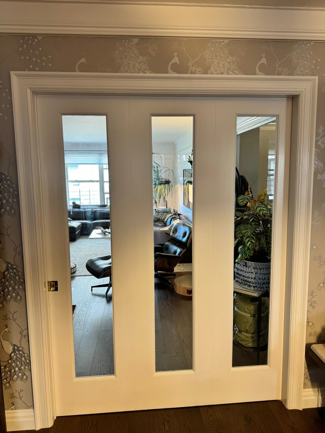 pocket door modification after