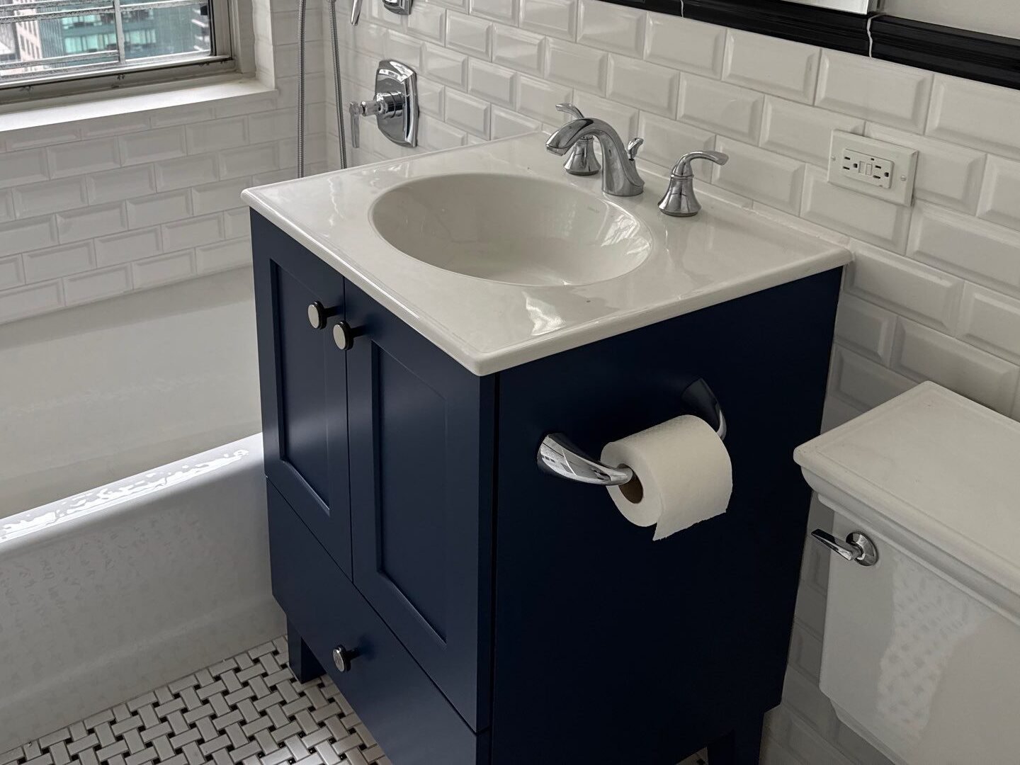 After Bathroom vanity painting nyc